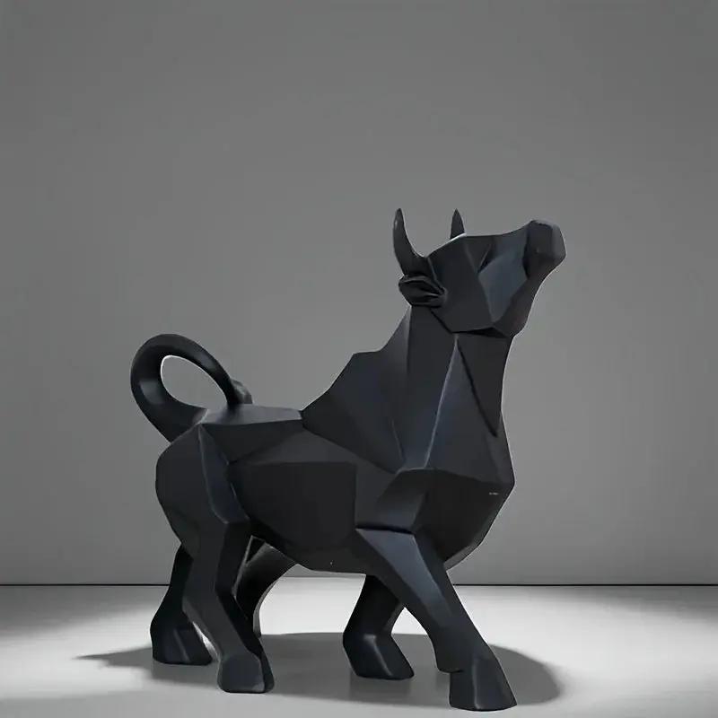 Bull Sculpture - Abstract Gold by House Of Avana