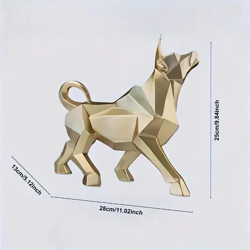 Bull Sculpture - Abstract Gold by House Of Avana