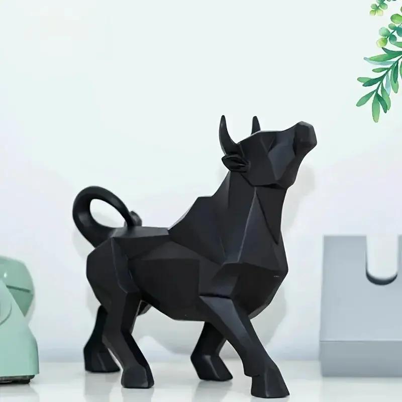 Bull Sculpture - Abstract Gold by House Of Avana