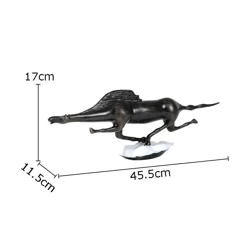 Abstract Black Bull Decorative Sculpture by House Of Avana