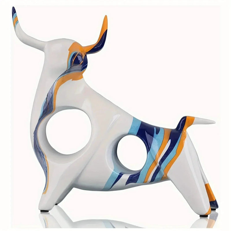 Bull Statue - Unique Colorful Abstract by House Of Avana