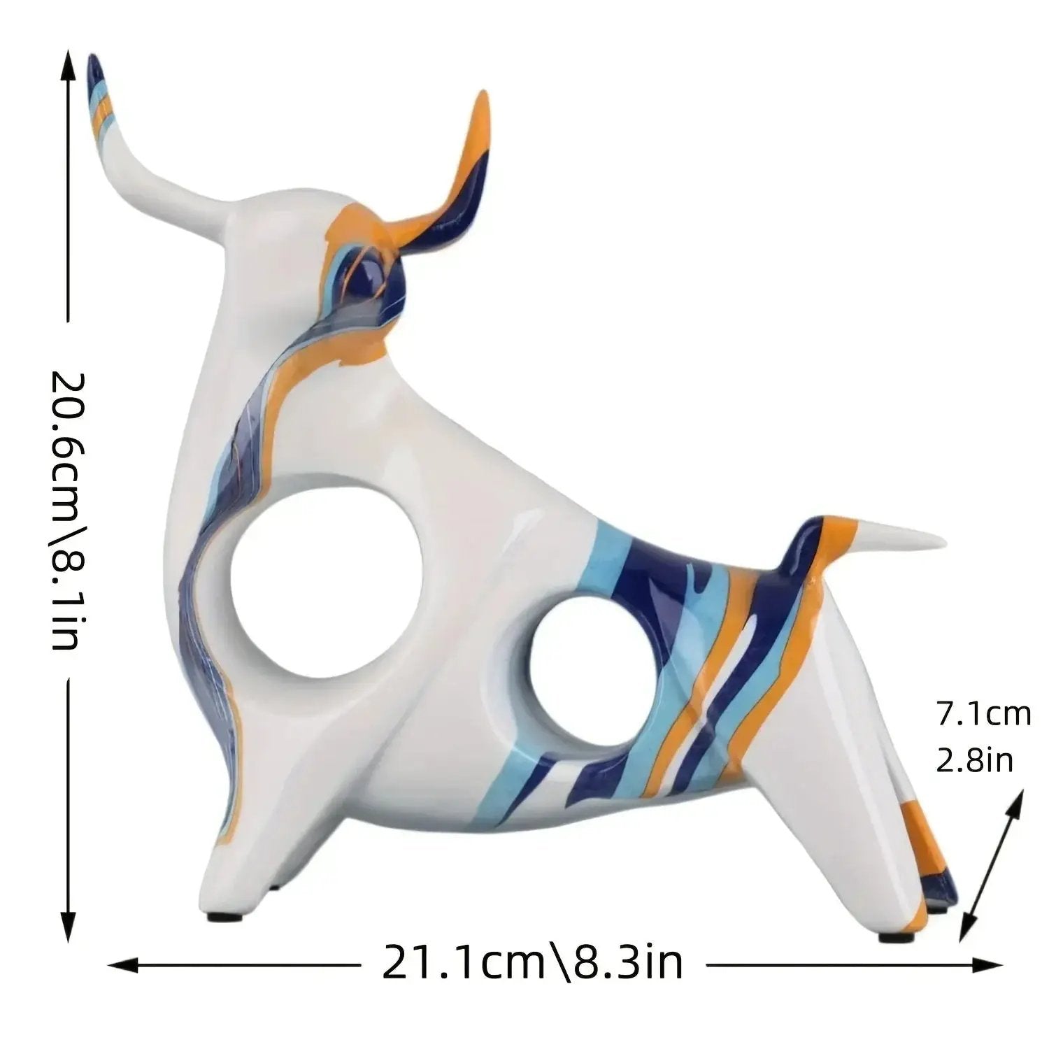 Bull Statue - Unique Colorful Abstract by House Of Avana
