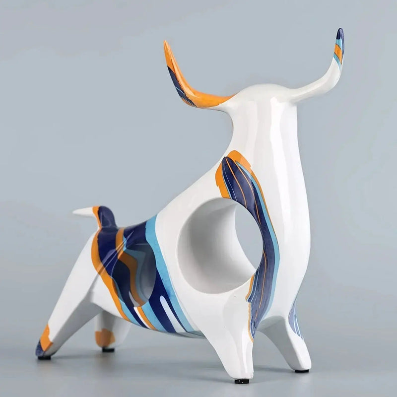 Bull Statue - Unique Colorful Abstract by House Of Avana