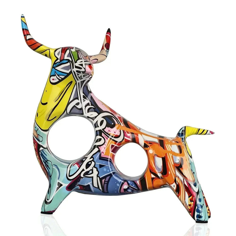 Bull Statue - Unique Colorful Abstract by House Of Avana