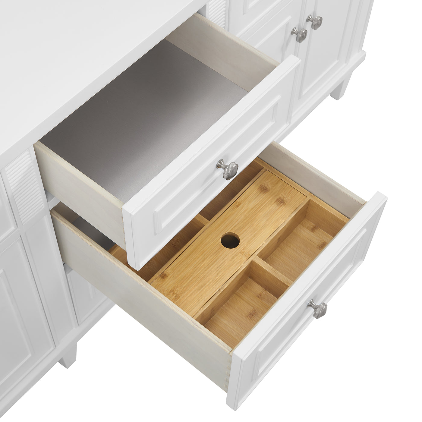 James Martin Lorelai 72" Double Bathroom Vanity, Bright White by James Martin