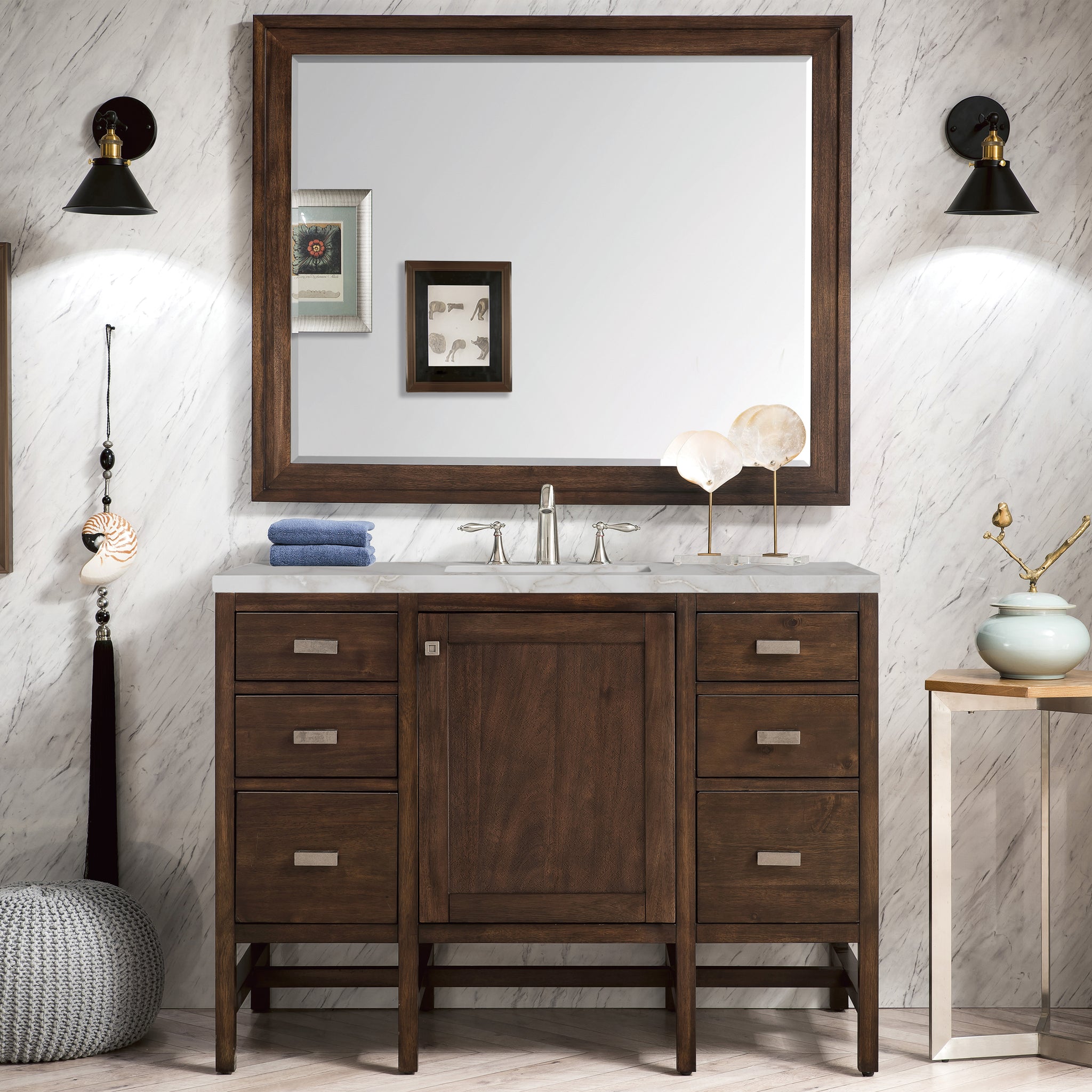 James Martin Addison 48" Single Bathroom Vanity, Mid-Century Acacia by James Martin