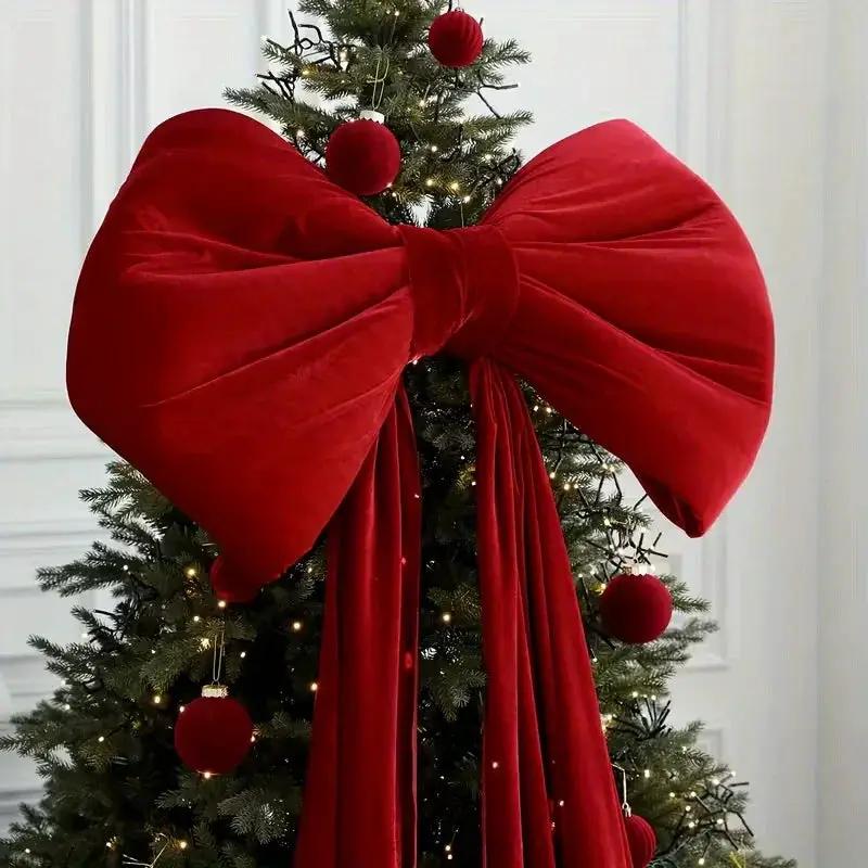 Burgundy Satin Large Bow Ribbon Durable for Decorations by House Of Avana