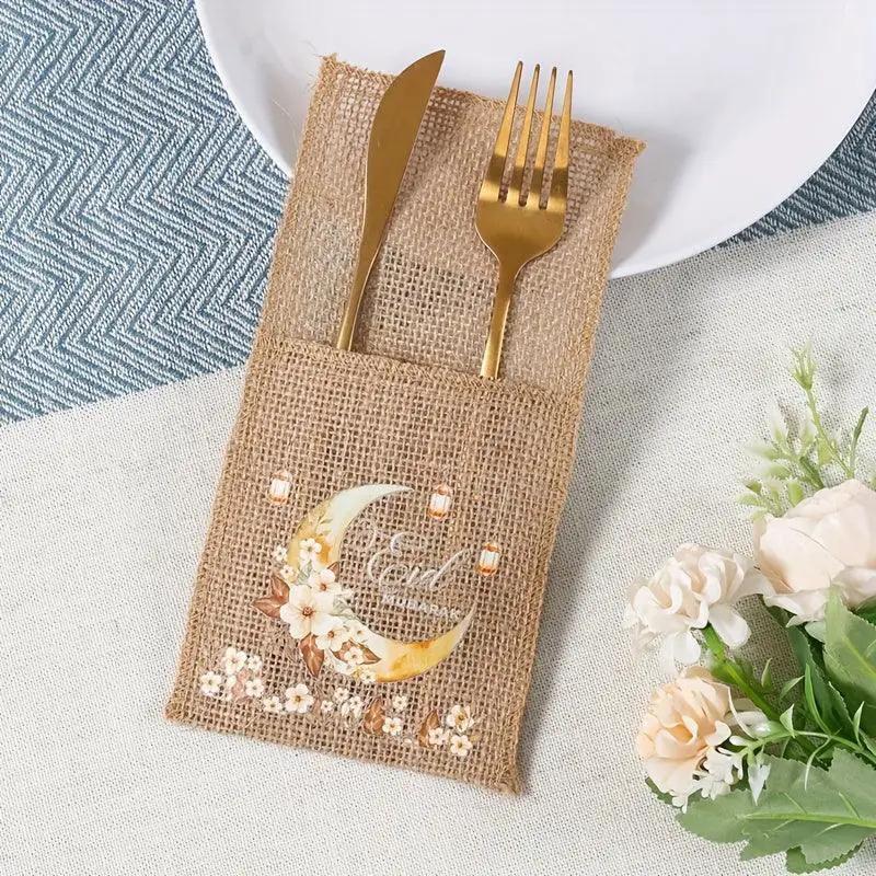 Burlap Bags - Moon Lantern Eid Decor by House Of Avana