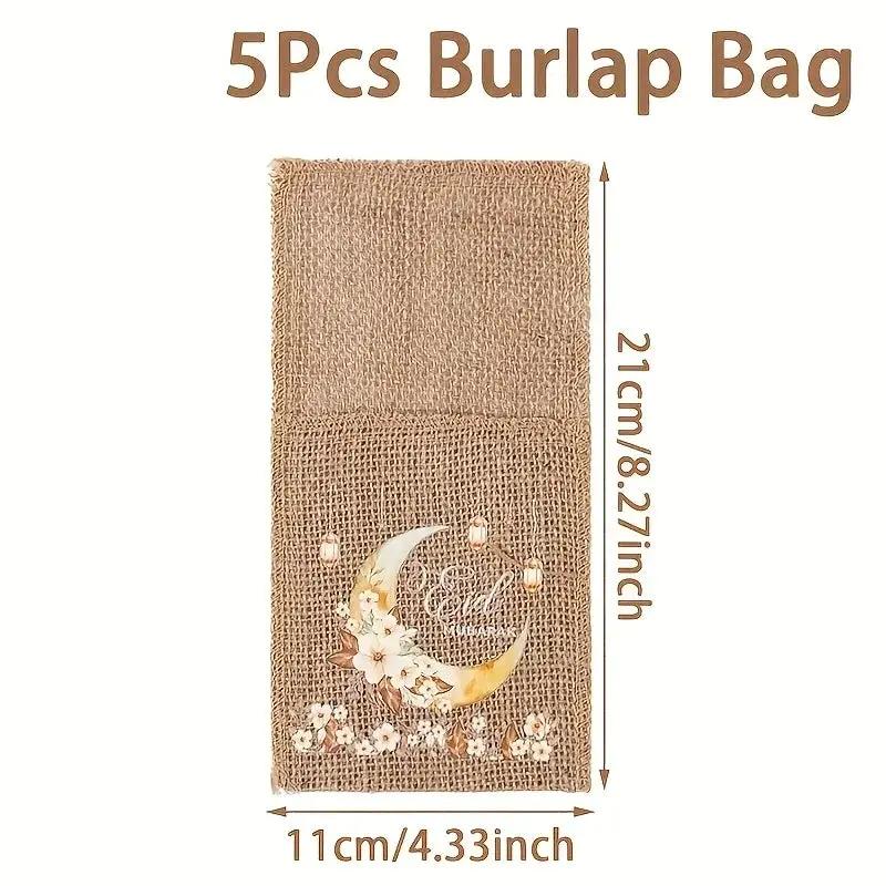 Burlap Bags - Moon Lantern Eid Decor by House Of Avana