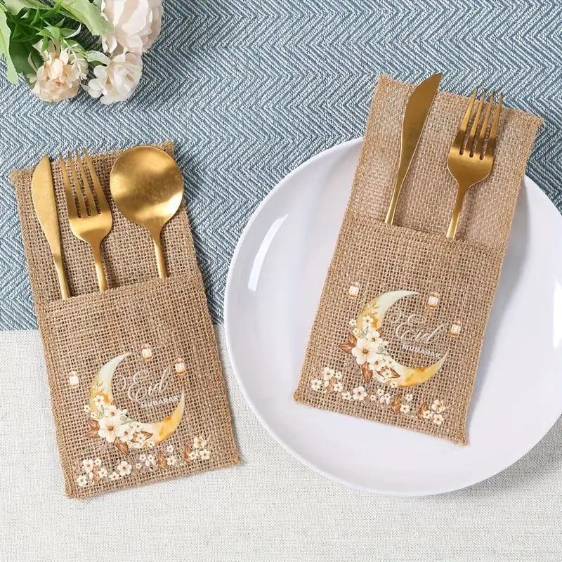 Burlap Bags - Moon Lantern Eid Decor by House Of Avana