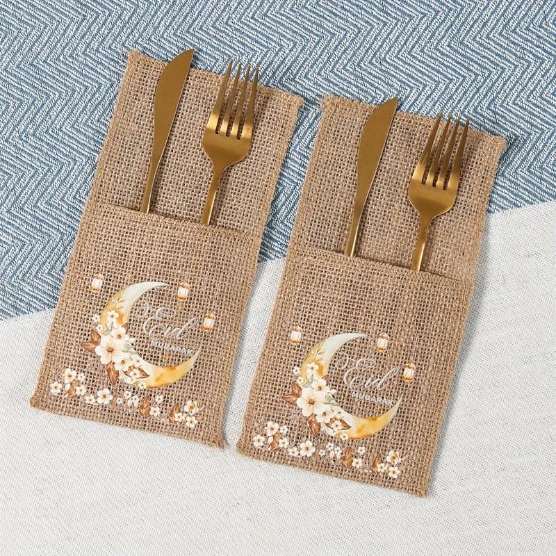 Burlap Bags - Moon Lantern Eid Decor by House Of Avana