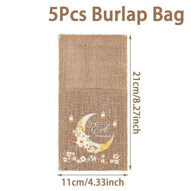 Burlap Bags - Moon Lantern Eid Decor by House Of Avana