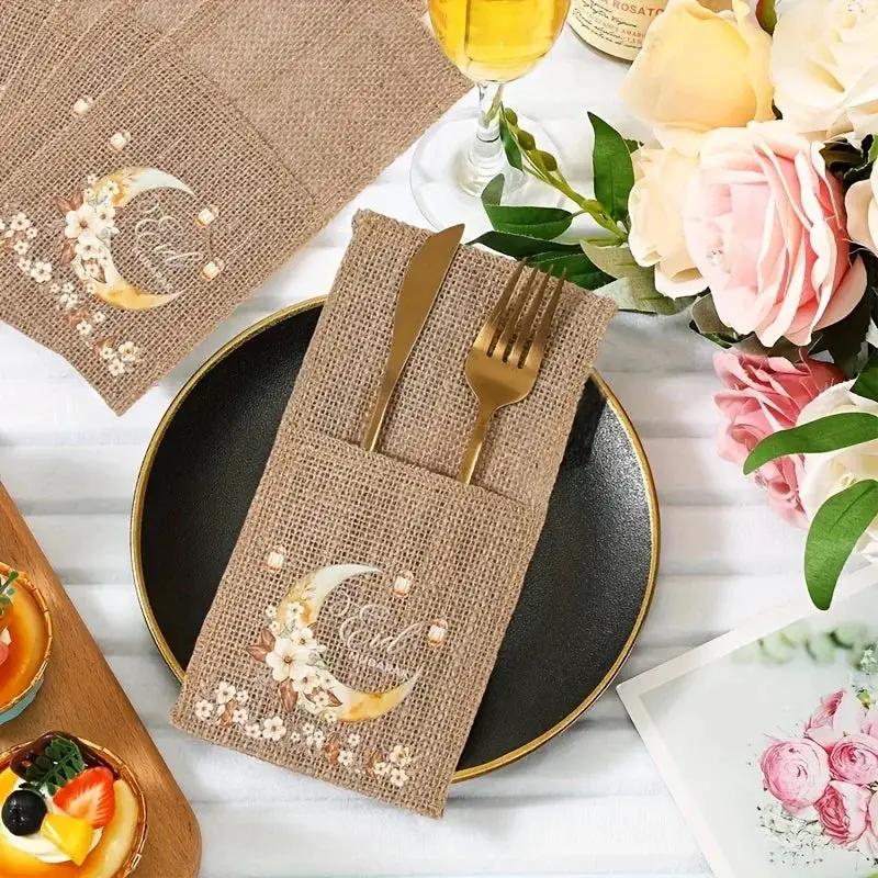 Burlap Bags - Moon Lantern Eid Decor by House Of Avana