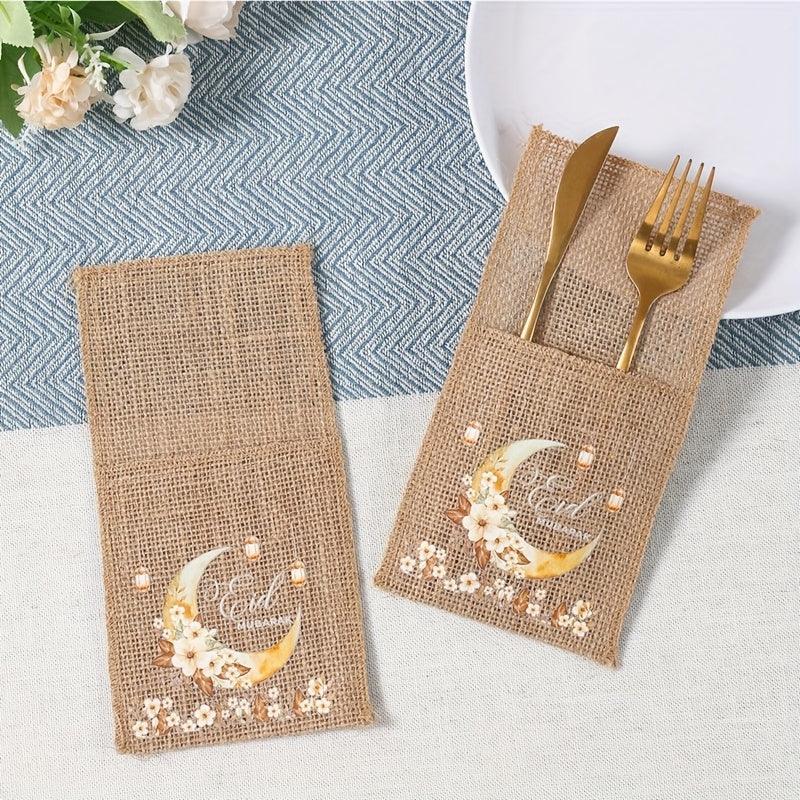Burlap Bags - Moon Lantern Eid Decor by House Of Avana