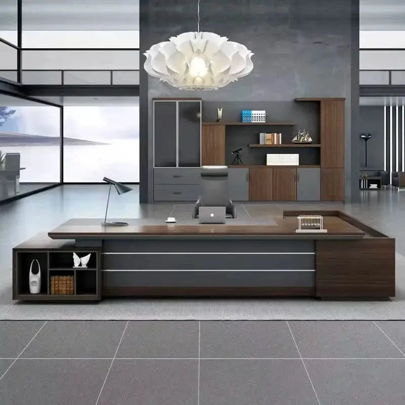 Atlas · Grand L-Shaped Executive Desk by Arc Grove