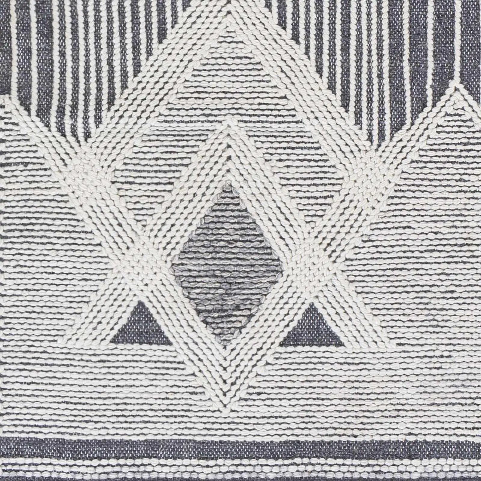 Aldbourne Gray Tassel Flatweave Wool Rug - Clearance by Boutique Rugs