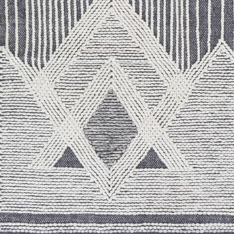Aldbourne Gray Tassel Flatweave Wool Rug - Clearance by Boutique Rugs