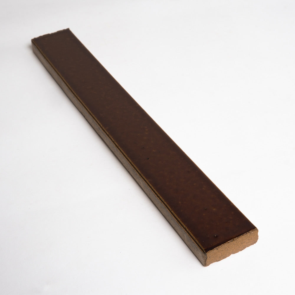 Burnt Caramel Glossy Ceramic Tiles 1 1/2x11 3/8 Ceramic Glossy 2x12 Tiles — 2