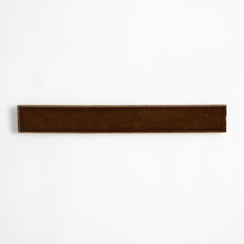 Burnt Caramel Glossy Ceramic Tiles 1 1/2x11 3/8 Ceramic Glossy 2x12 Tiles