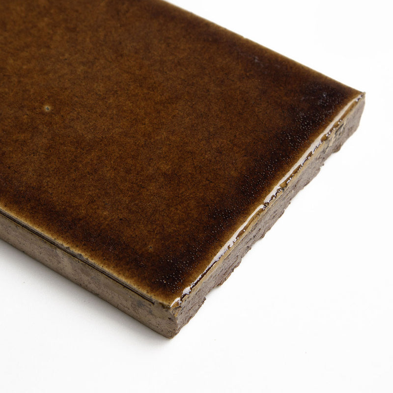 Burnt Caramel Glossy Ceramic Tiles 3 5/8x7 5/8 Ceramic Glossy 4x8 Tiles — 1