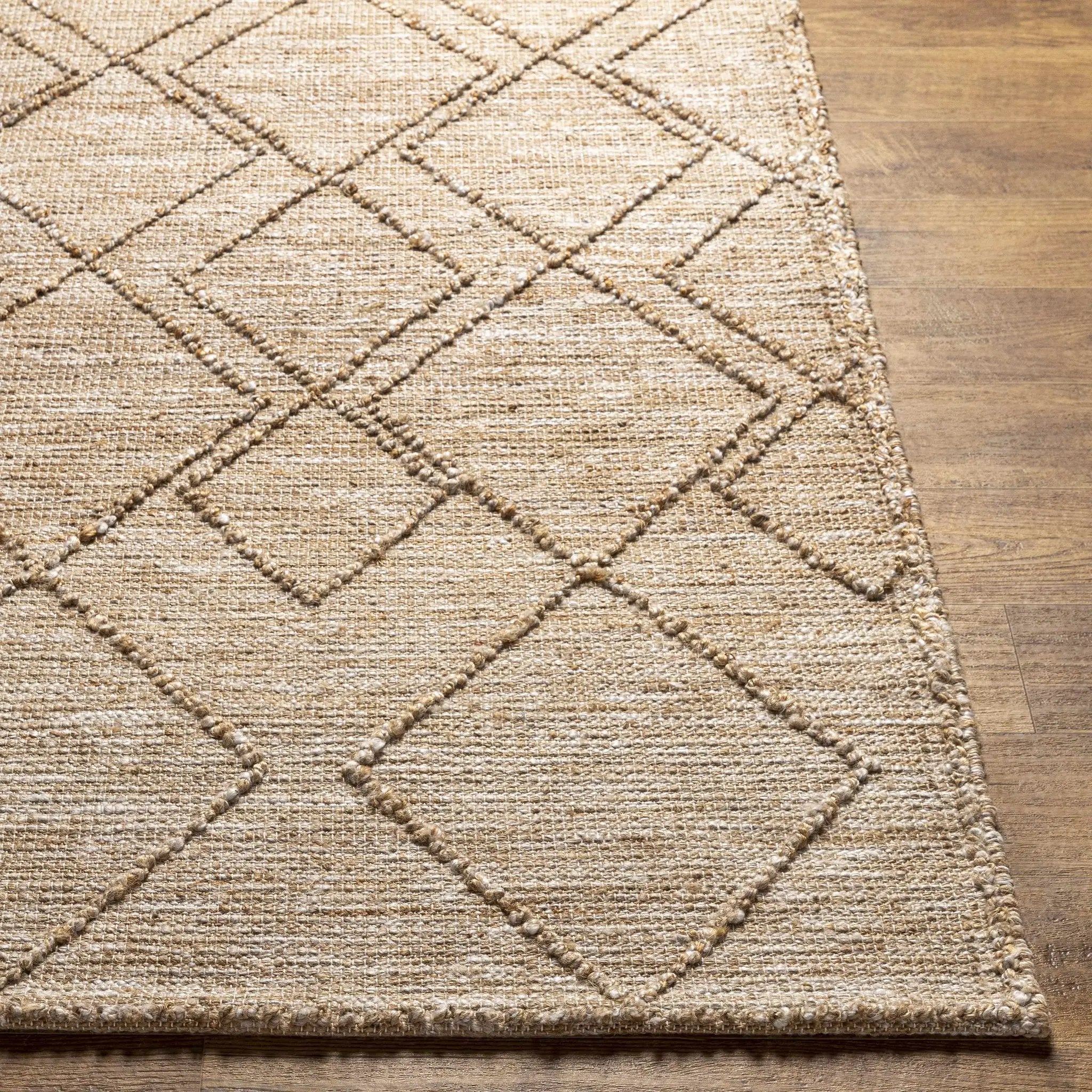 Buse Hand Woven Beige Area Rug - Clearance by Boutique Rugs
