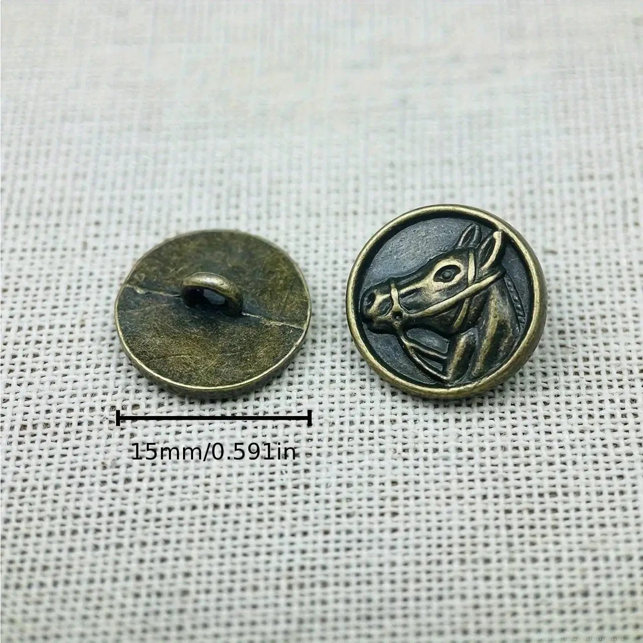 Button - Vintage Bronze 15mm by House Of Avana