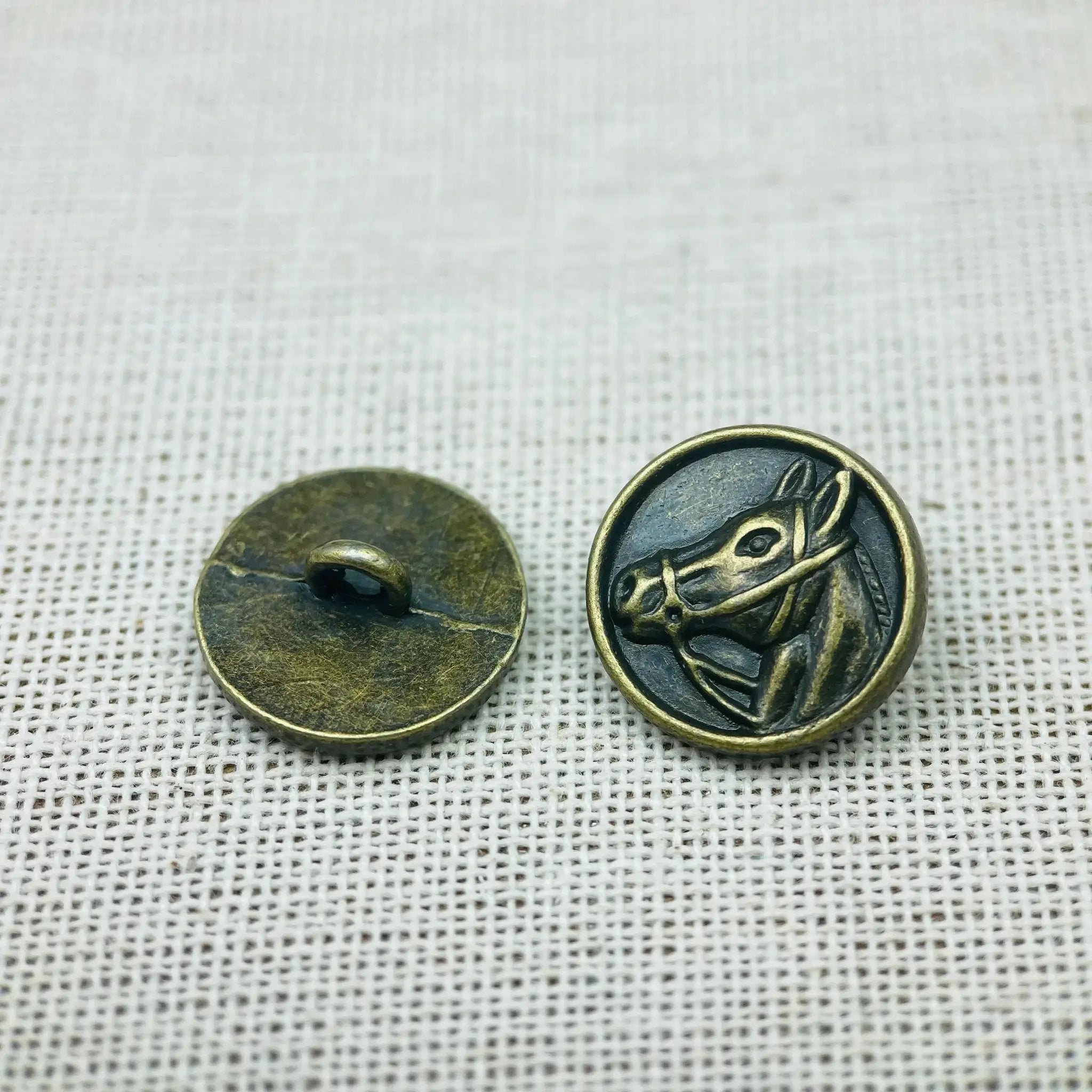 Button - Vintage Bronze 15mm by House Of Avana