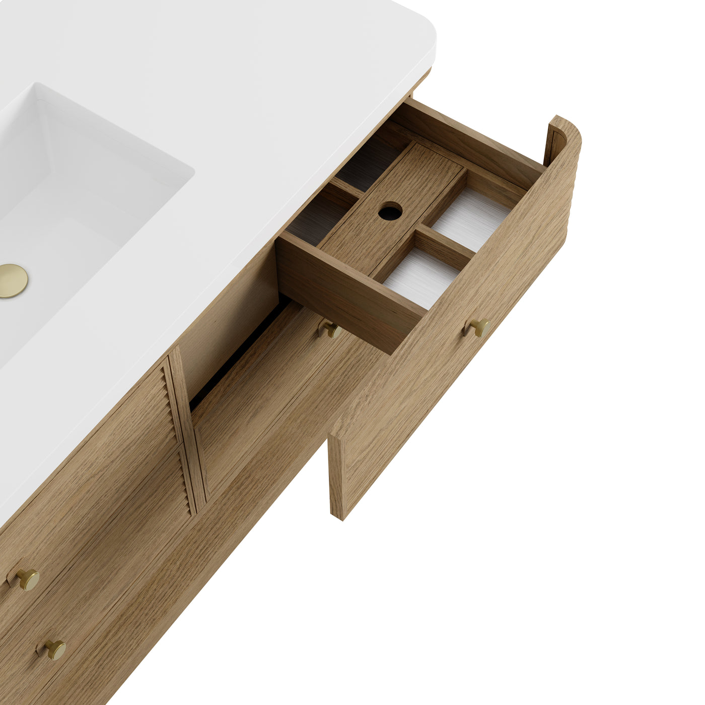 James Martin Allamari 48" Floating Single Bathroom Vanity, Dune Mist by James Martin