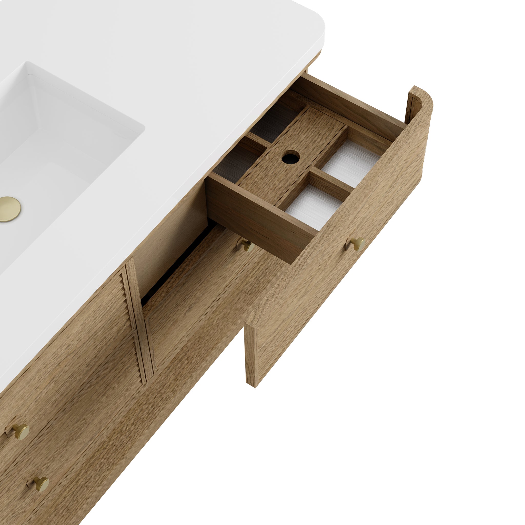 James Martin Allamari 48" Floating Single Bathroom Vanity, Dune Mist by James Martin