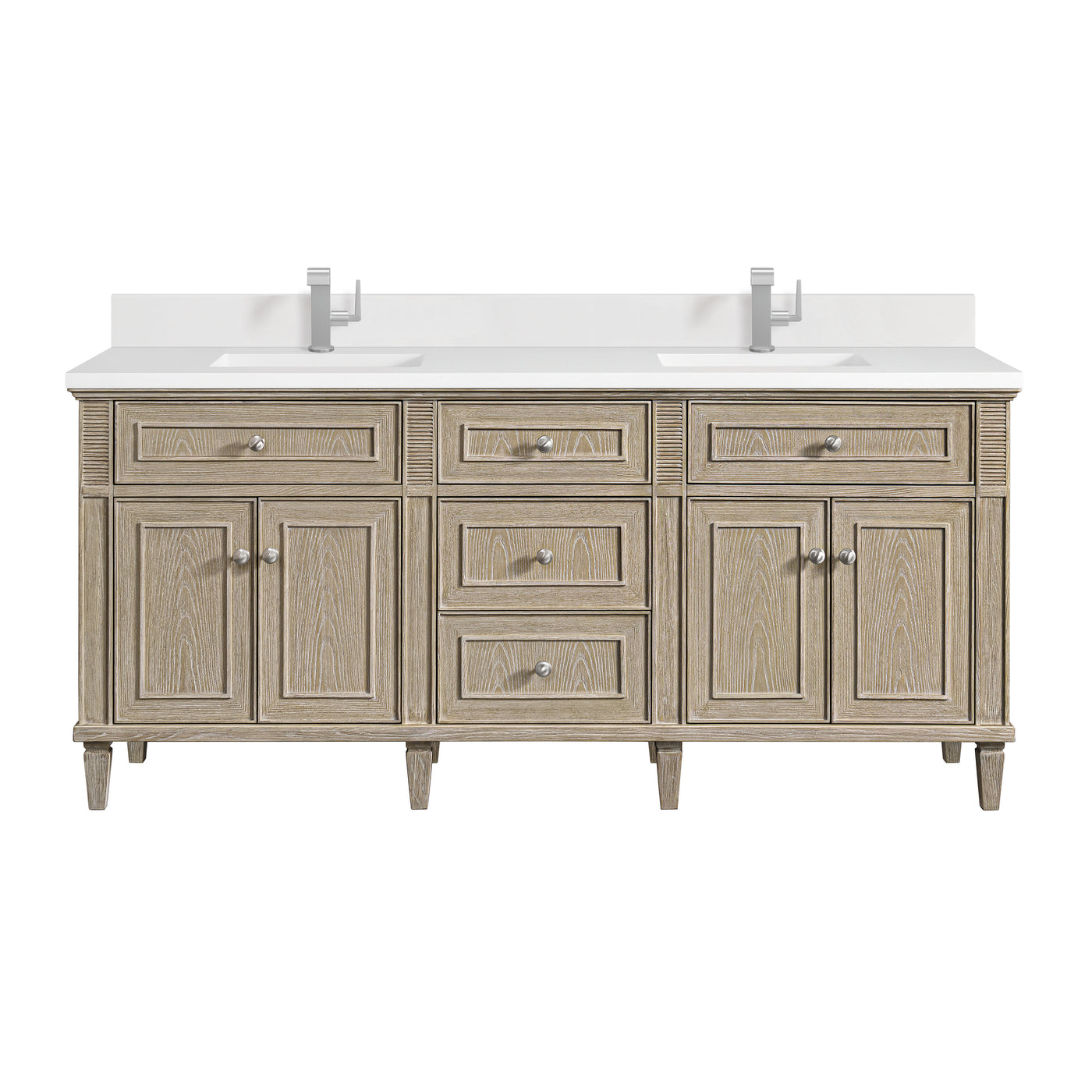 James Martin Lorelai 72" Double Bathroom Vanity, Whitewashed Oak by James Martin