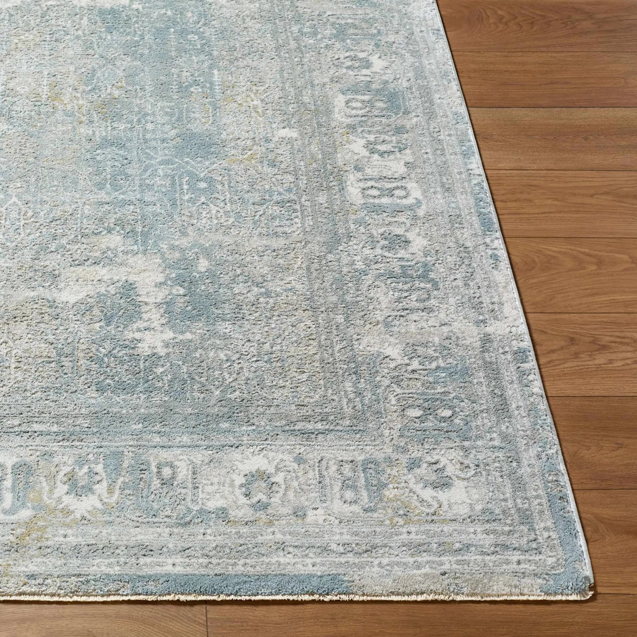 Pryce Blue Gray Thick Luxe Boutique Rug by Boutique Rugs
