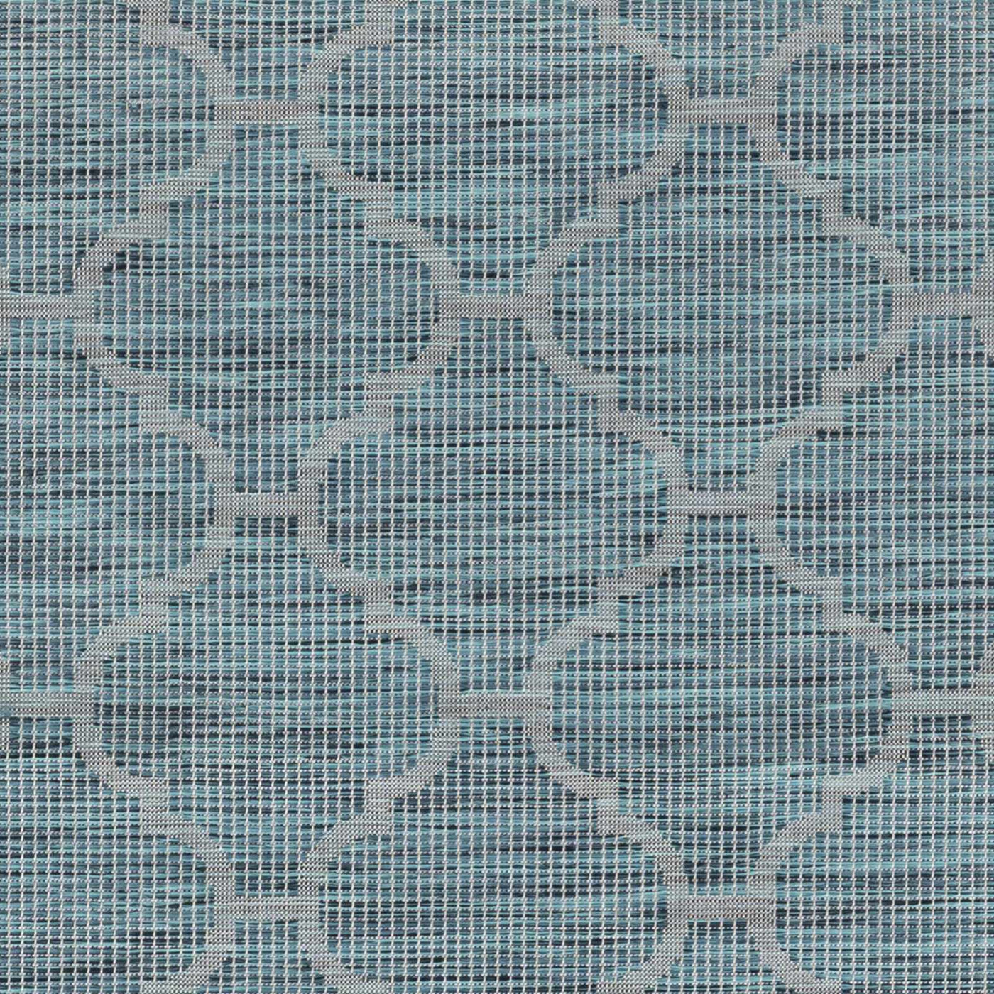 Unique Outdoor Trellis Area Rug, Teal - Clearance by Boutique Rugs