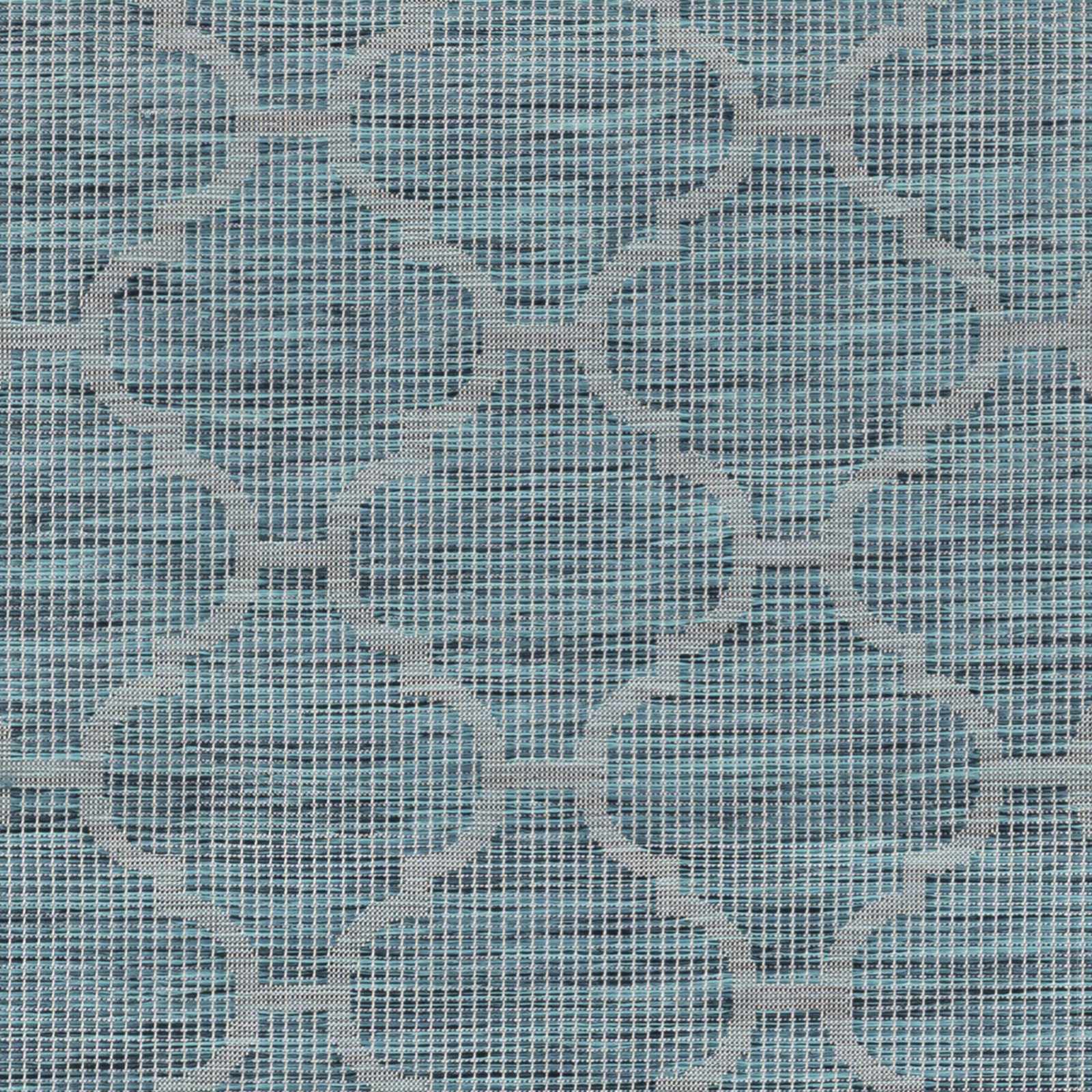 Unique Outdoor Trellis Area Rug, Teal - Clearance by Boutique Rugs