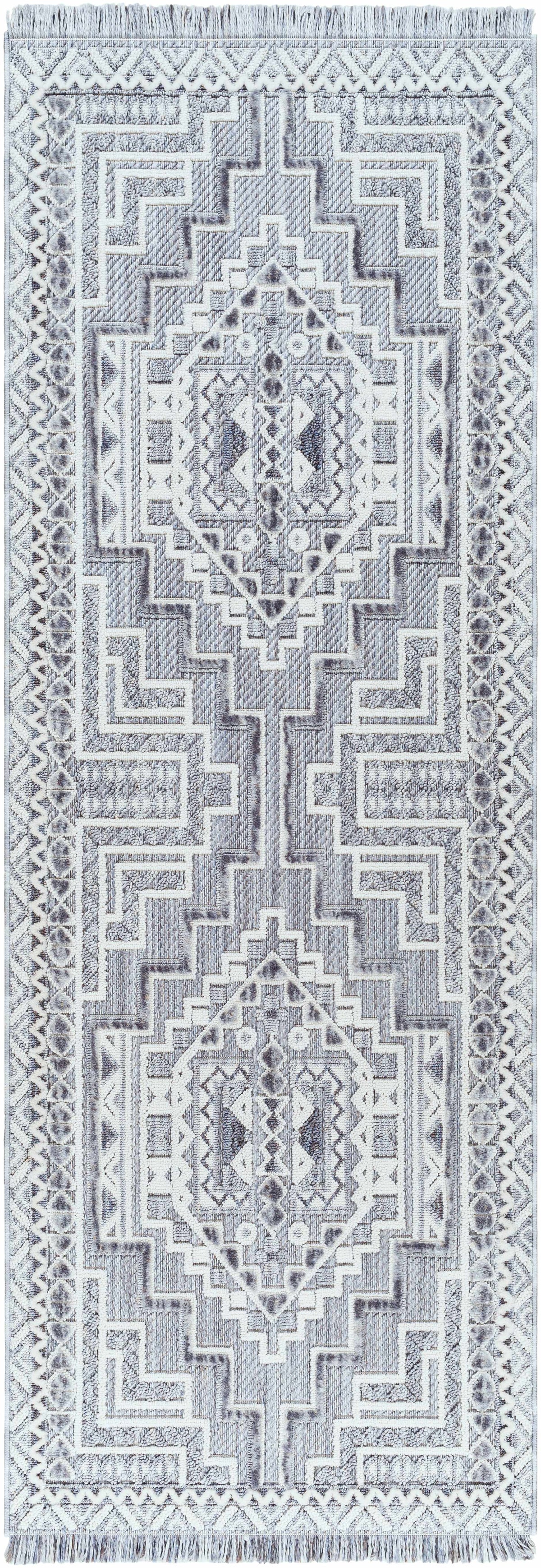Alya Charcoal Textured Area Rug by Hauteloom