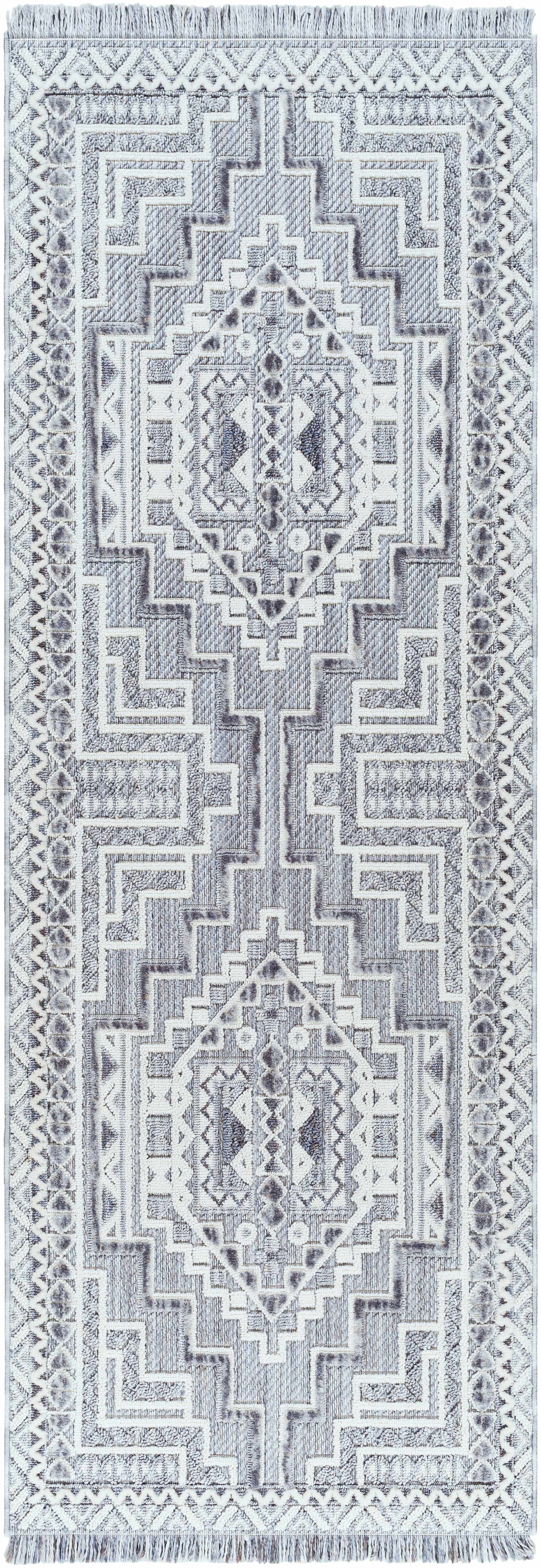 Alya Charcoal Textured Area Rug by Hauteloom