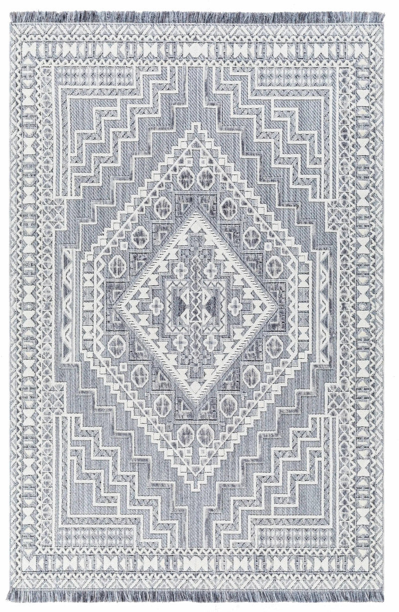 Alya Charcoal Textured Area Rug by Hauteloom