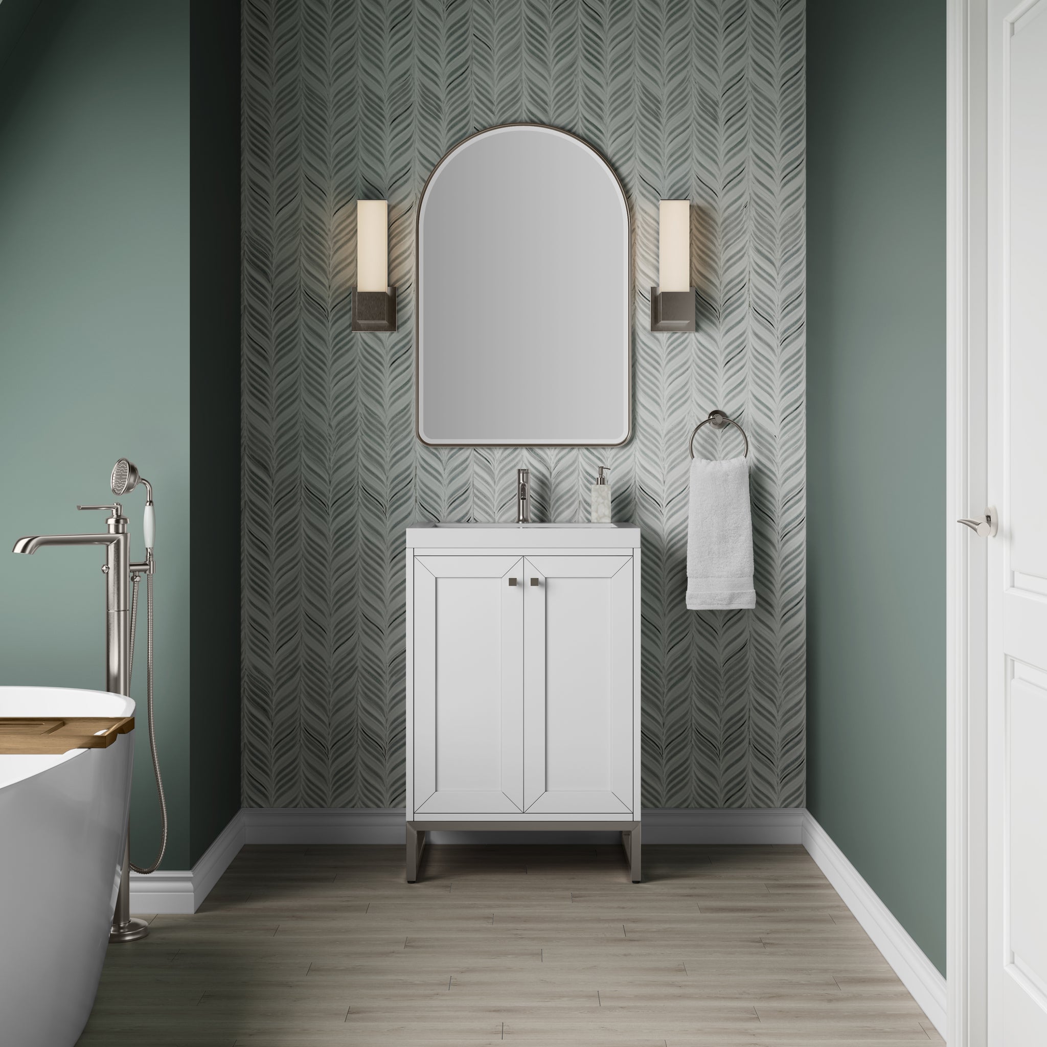 James Martin Chianti 24" Single Bathroom Vanity, Glossy White by James Martin