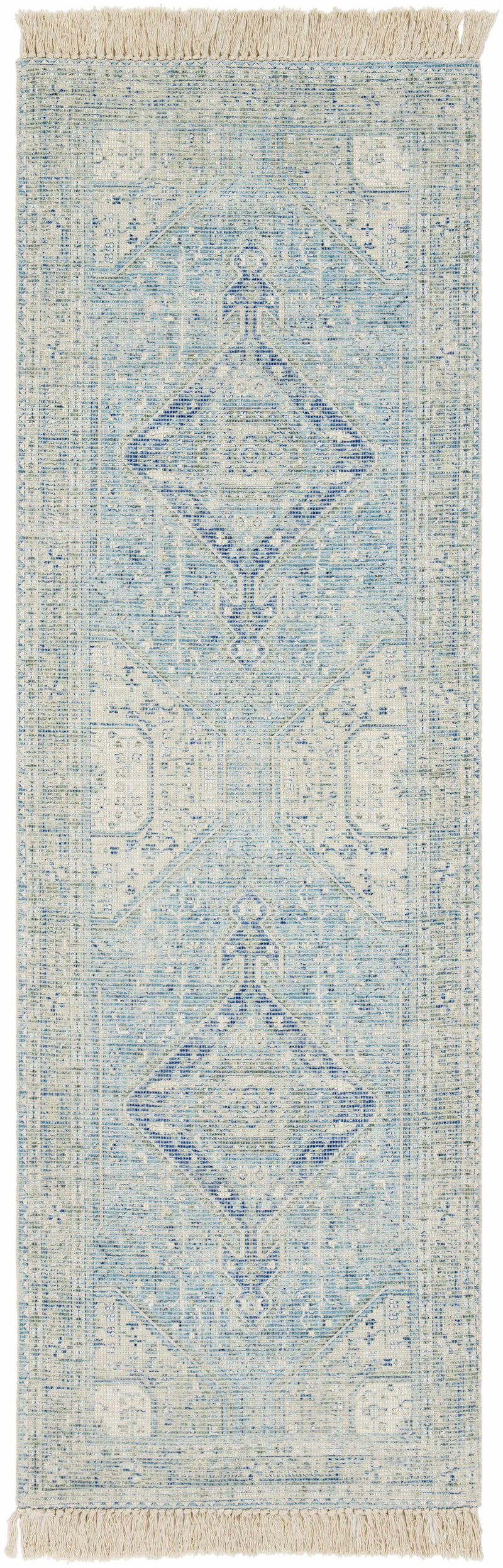 Byers Handmade Cotton-blend Aqua Rug by Boutique Rugs