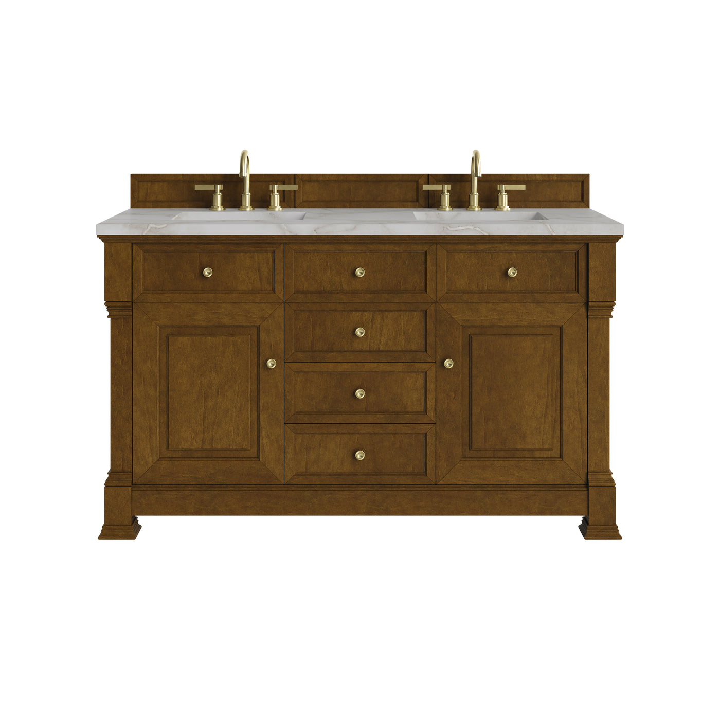 James Martin Brookfield 60" Double Bathroom Vanity, Honey Oak by James Martin