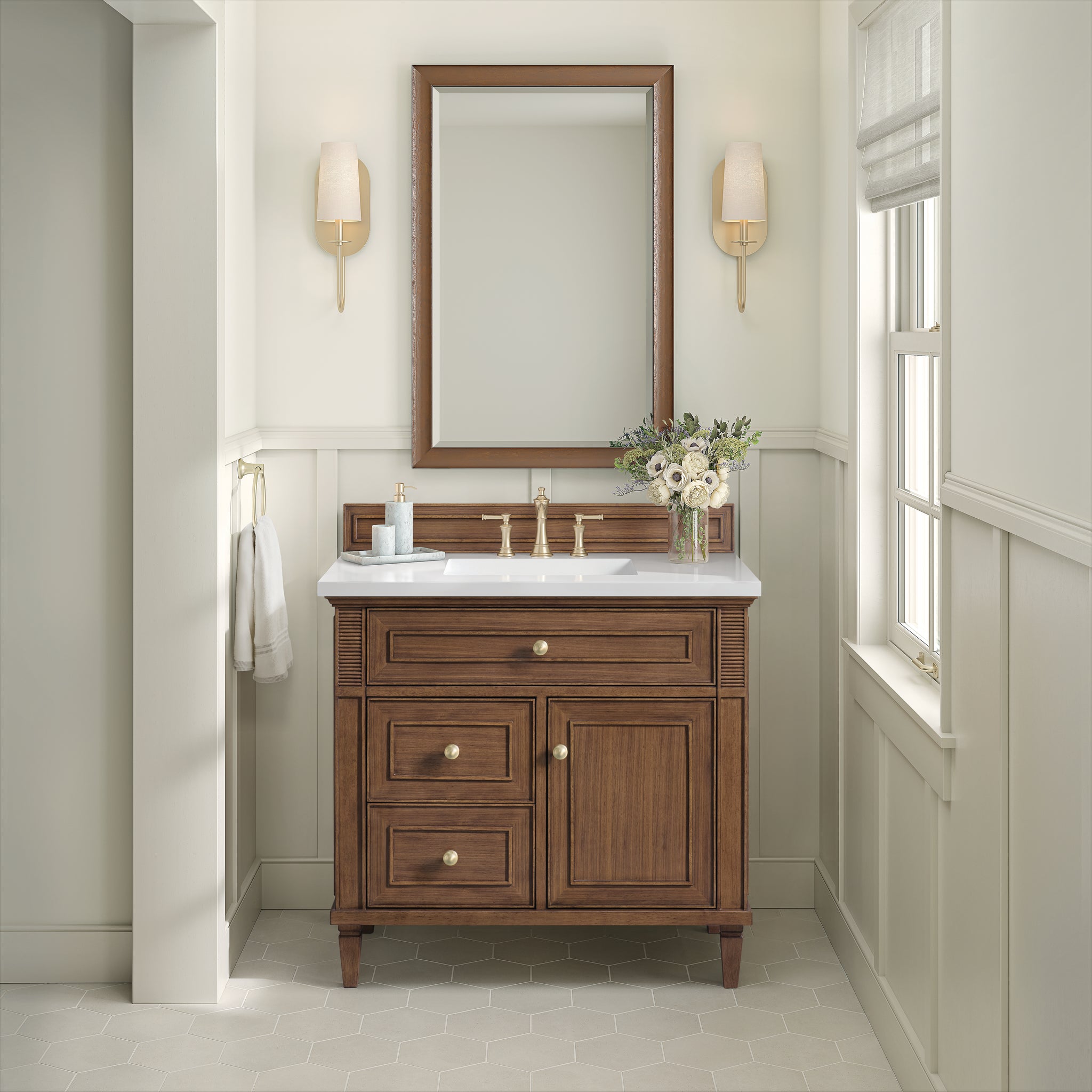 James Martin Lorelai 36" Single Bathroom Vanity, Mid-Century Walnut by James Martin