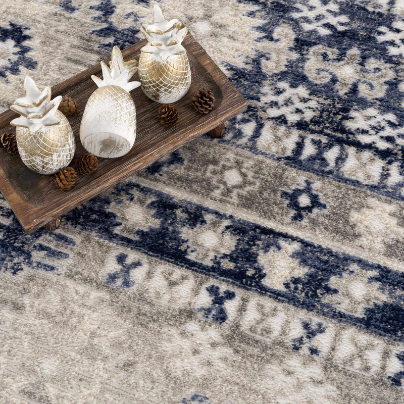 Bindi Navy Area Rug - Clearance by Boutique Rugs