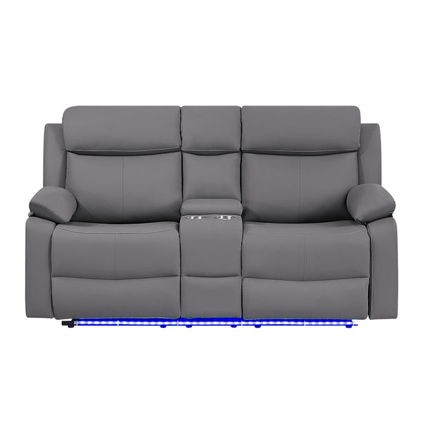 Blanche - Console Reclining Loveseat With LED Lights And Speakers, photo 2 of 13