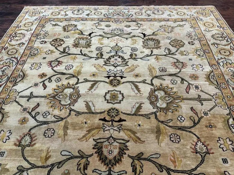 Turkish Oushak Rug 8x10, Vintage Wool Carpet by Jewel Rugs