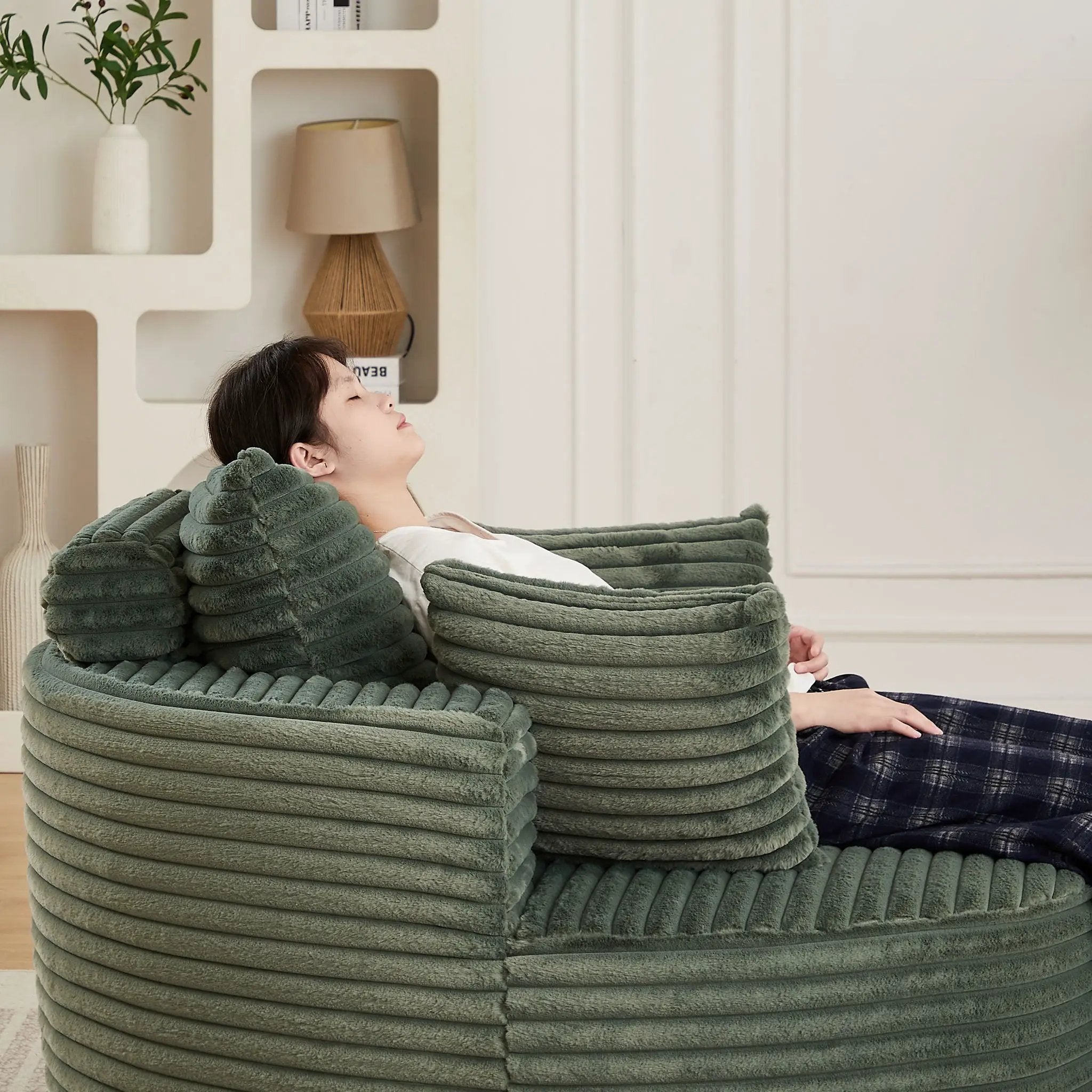 Modern Single Sofa With Backrest Pillow For Living Room by HouseOfZazla