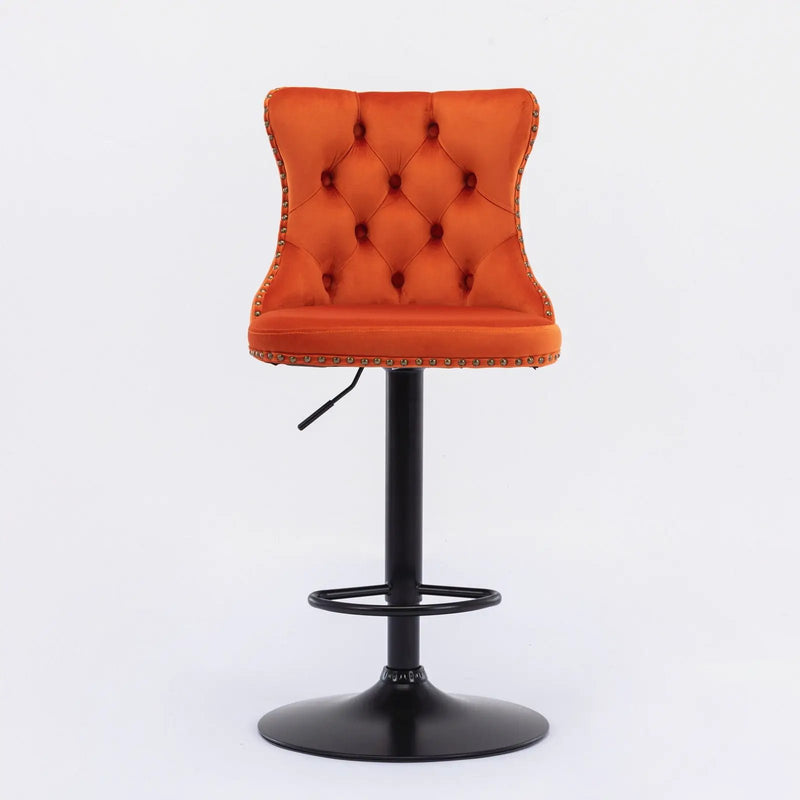 Swivel Barstools Adjusatble Seat Height, Modern Upholstered Bar Stools With Backs Comfortable Tufted For Home Pub And Kitchen Island (Set of 2) by Unique Piece Furniture