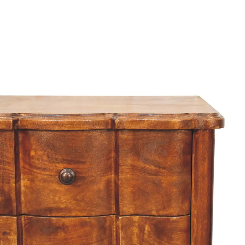 Solid Wood Lume Panel Bedside Table by HouseOfZazla