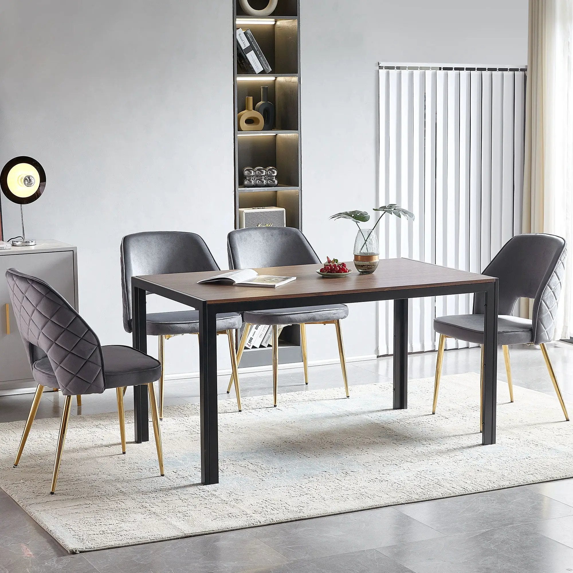Dining Chairs With Metal Legs And Hollow Back Upholstered Dining Chairs by Unique Piece Furniture
