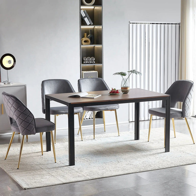 Dining Chairs With Metal Legs And Hollow Back Upholstered Dining Chairs by Unique Piece Furniture