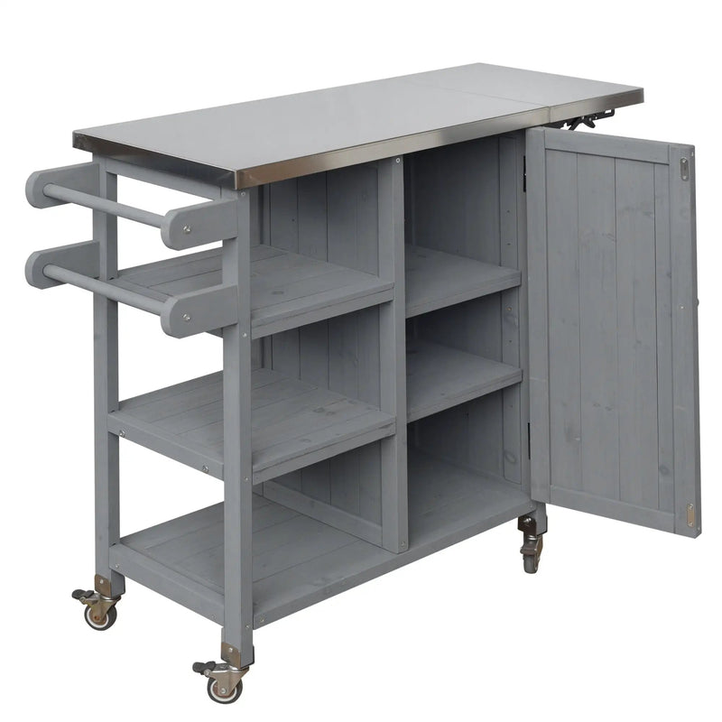Foldable Outdoor Kitchen Island Patio Kitchen Cart by HouseOfZazla