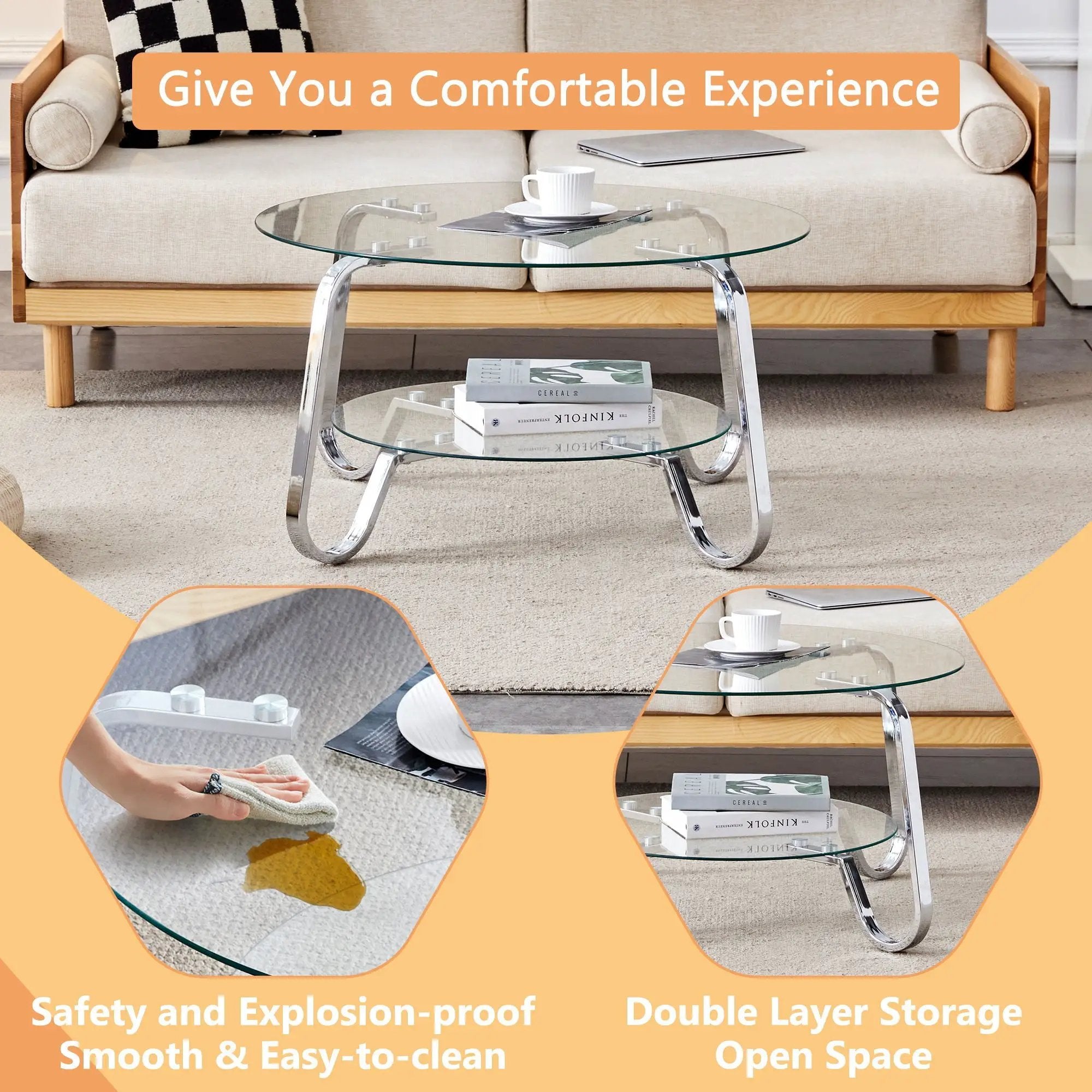 Double Layer Coffee Table by Unique Piece Furniture